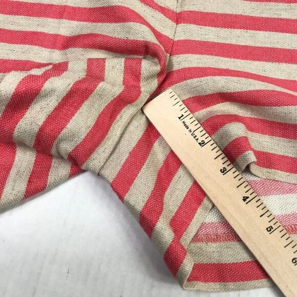 LOFT Womens 0 Striped Chino Shorts Linen Blend Casual Summer Preppy Beach Chic - Picture 5 of 10